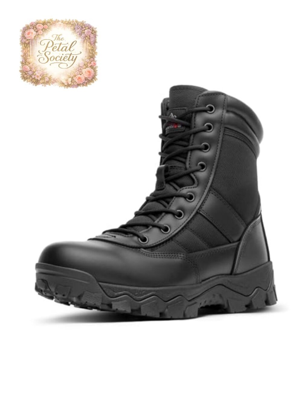 Men's Tactical Military Work Boots Side Zipper Water Resistant Calf High